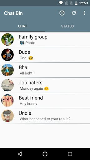 Chat Bin(Recover deleted chat) - Image screenshot of android app