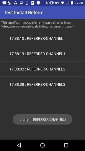 Play Store Install Referrer Test - Image screenshot of android app