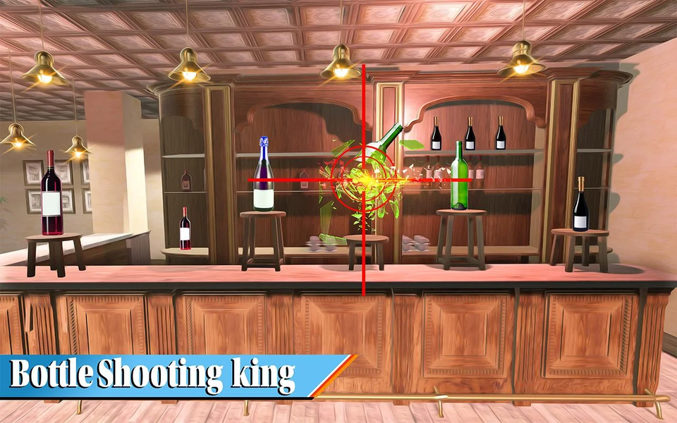 Sniper Bottle Shooting Games - Gameplay image of android game