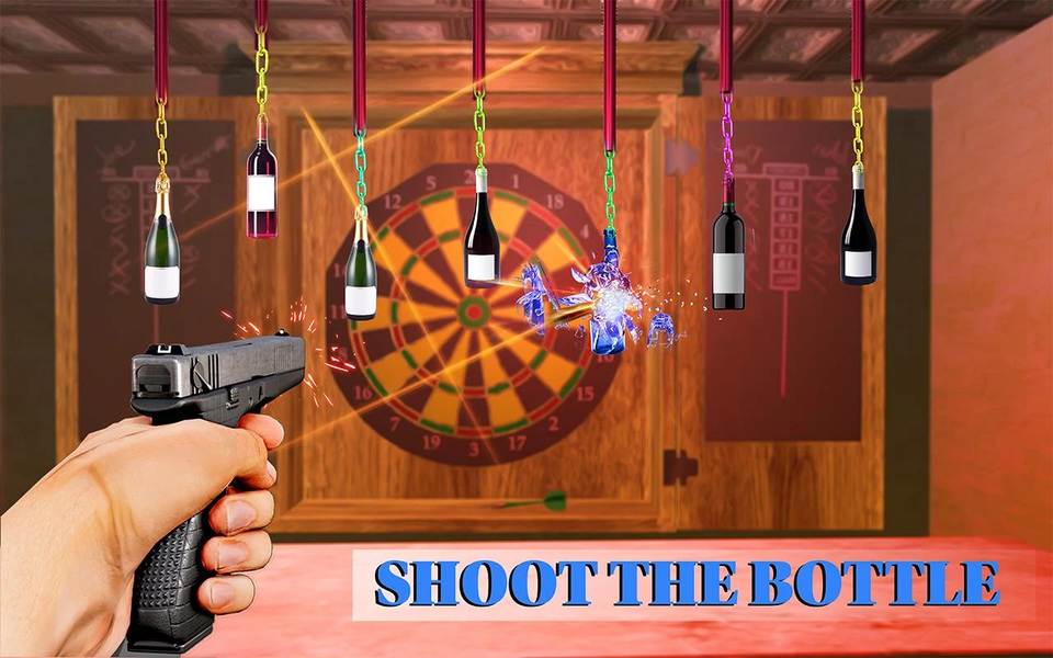 Sniper Bottle Shooting Games - Gameplay image of android game