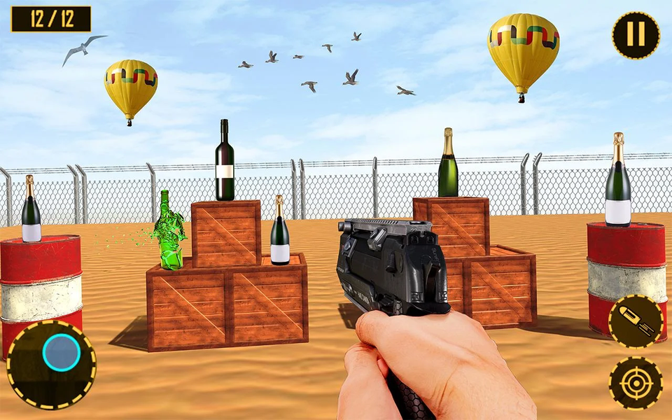 Sniper Bottle Shooting Games - Gameplay image of android game