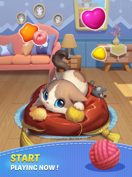 Cat Match - Match 3 Game - Gameplay image of android game