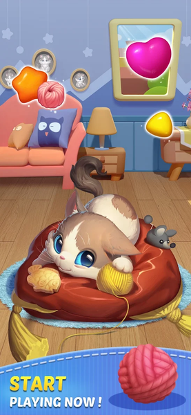 Cat Match - Match 3 Game - Gameplay image of android game