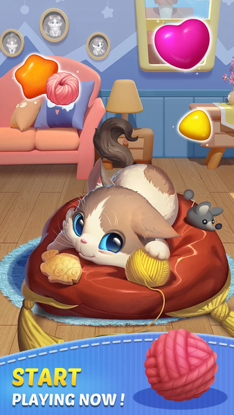 Cat Match - Match 3 Game - Gameplay image of android game