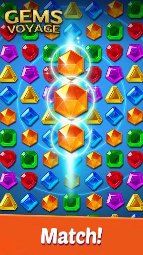 Gems Voyage - Match 3 & Blast - Gameplay image of android game