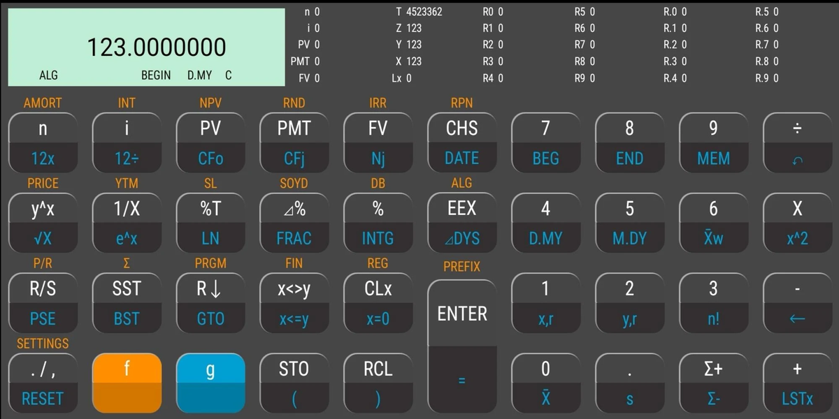 RPN Plus Financial Calculator - Image screenshot of android app