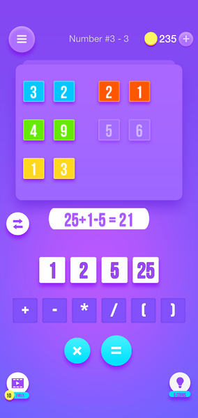 Math Games - Numbers Puzzle - Gameplay image of android game