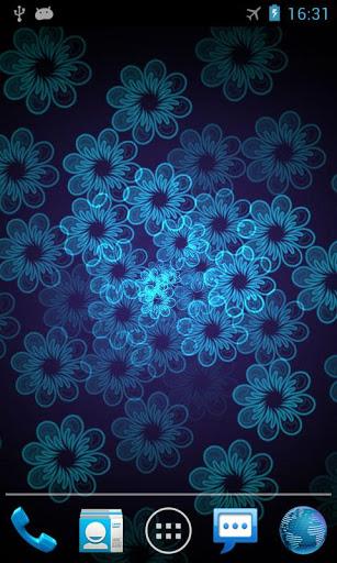 Neon Flower Live Wallpaper - Image screenshot of android app