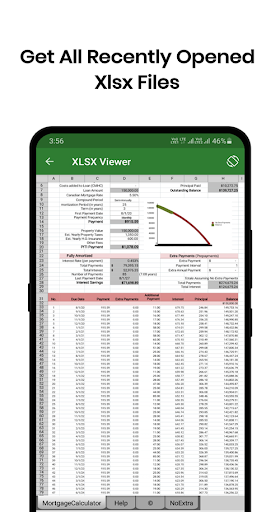 XLSX Viewer : XLS File Viewer l Excel Reader - عکس برنامه موبایلی اندروید