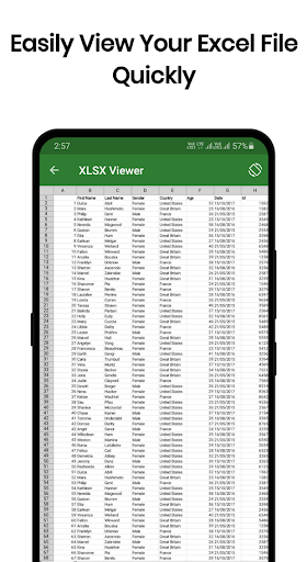 XLSX Viewer : XLS File Viewer l Excel Reader - عکس برنامه موبایلی اندروید