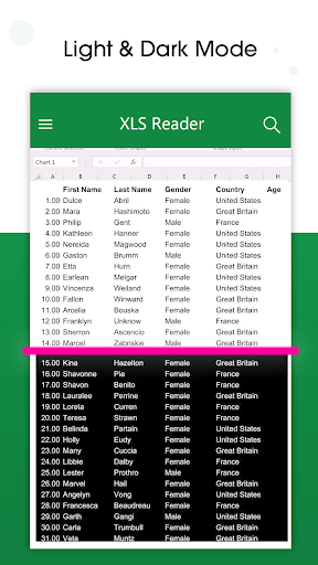 xlsx viewer: xls file viewer - Image screenshot of android app