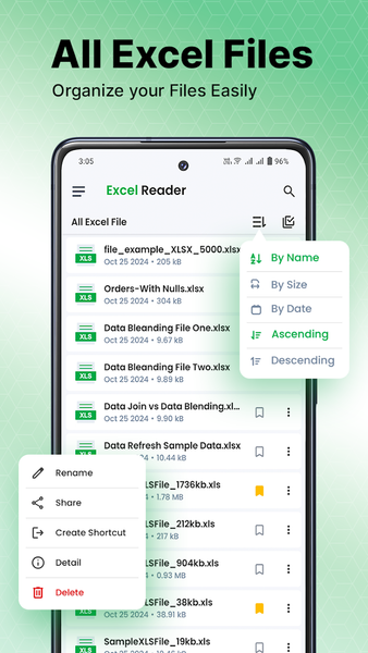 Excel Reader : XLS File Viewer - عکس برنامه موبایلی اندروید
