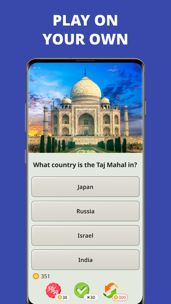 QuizzLand. Quiz & Trivia game - Gameplay image of android game