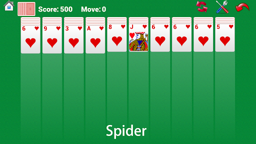 Spider Solitaire - Gameplay image of android game