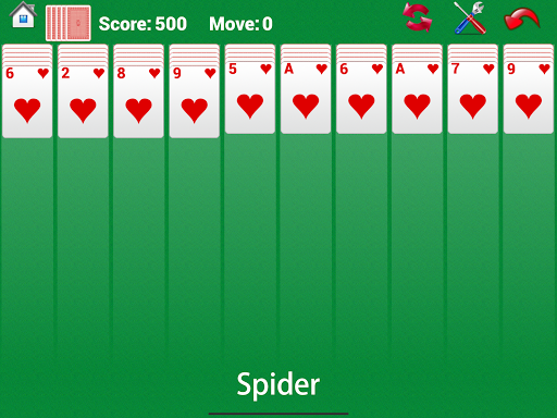 Spider Solitaire - Gameplay image of android game
