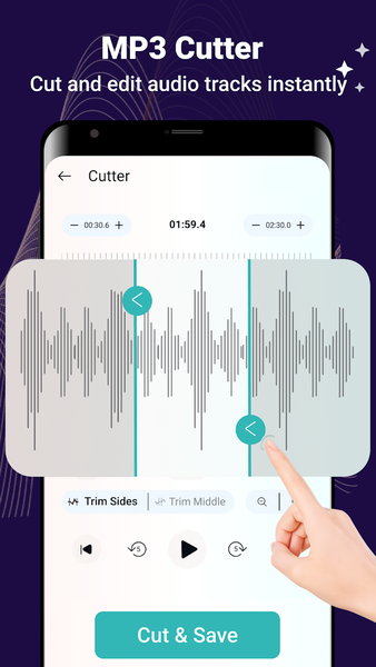 Audio Editor & MP۳ Cutter - عکس برنامه موبایلی اندروید