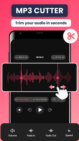 Audio Editor - MP۳ Cutter - عکس برنامه موبایلی اندروید