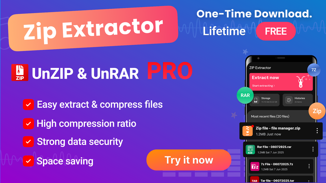 Zip Extractor: UnZIP & UnRAR - Image screenshot of android app