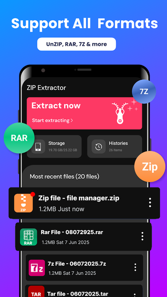 Zip Extractor: UnZIP & UnRAR - Image screenshot of android app