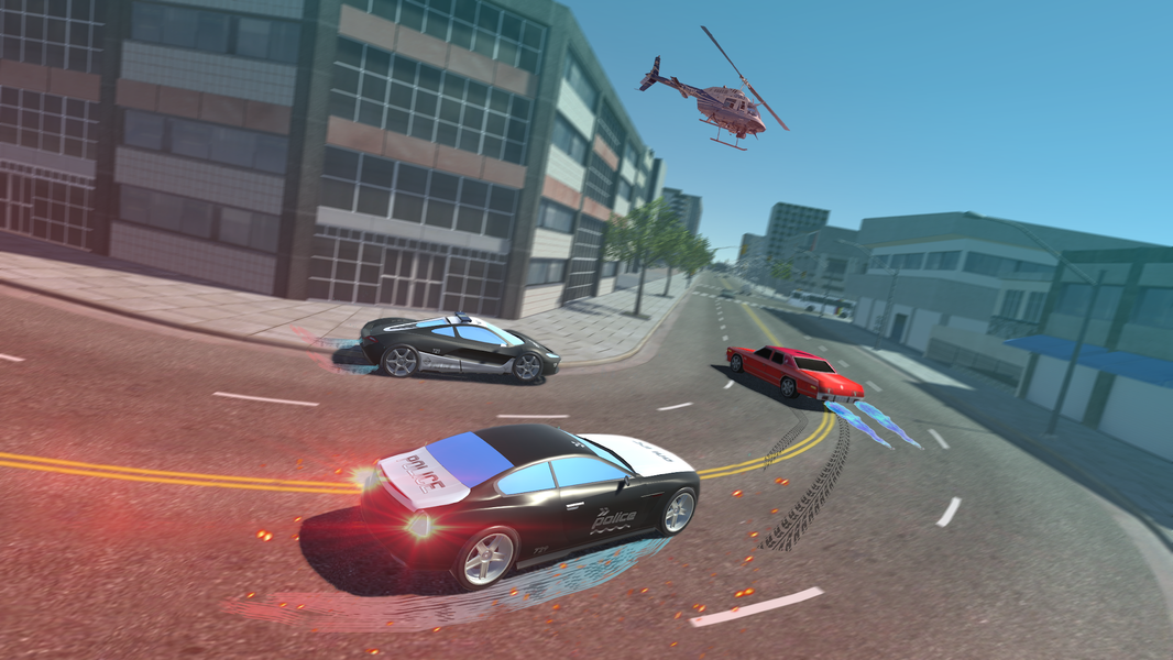 Police Car Drift Driving Simul - Gameplay image of android game