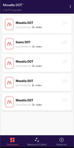 Movella DOT - عکس برنامه موبایلی اندروید