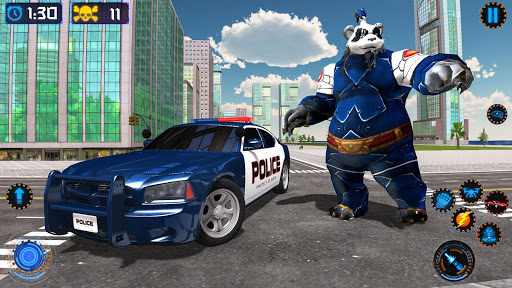 Robot Hero Police Car Transform Racing & Shooting Game: Kill