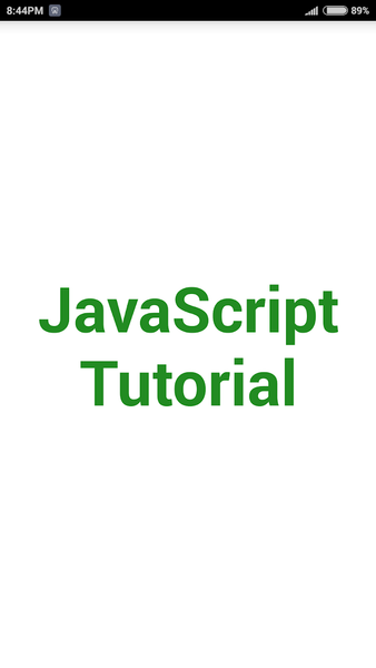 JavaScript Tutorial - عکس برنامه موبایلی اندروید