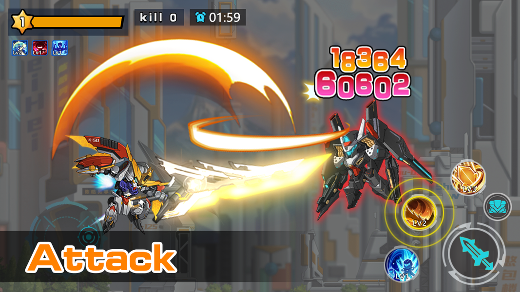 Mecha Hero: Battle Royale Game - Gameplay image of android game