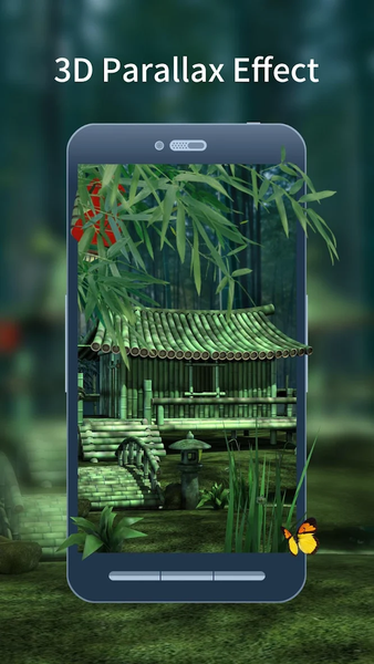 3D Bamboo House Live Wallpaper - Image screenshot of android app