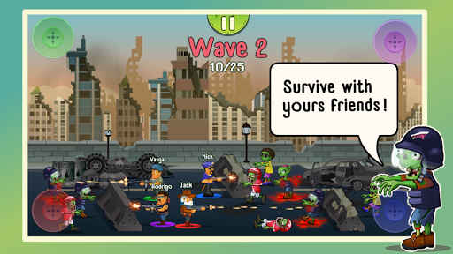 Four guys & Zombies: 4 players - Gameplay image of android game