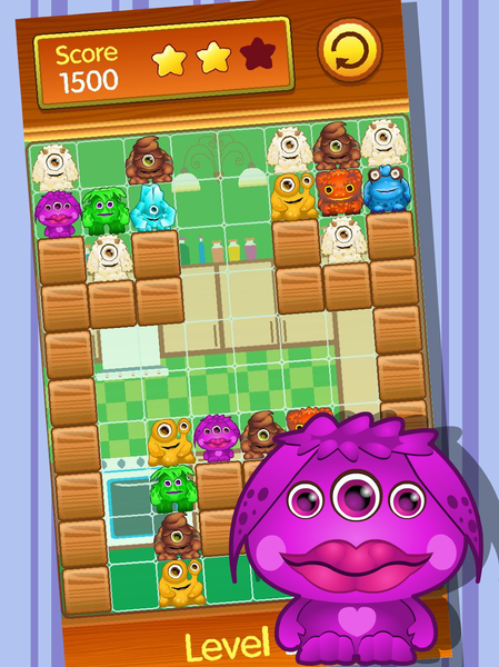 Block Angry Monsters - puzzle - Gameplay image of android game