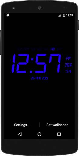 Digital Clock Live Wallpaper - عکس برنامه موبایلی اندروید