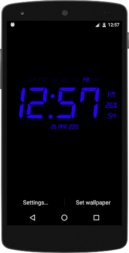 Digital Clock Live Wallpaper - Image screenshot of android app