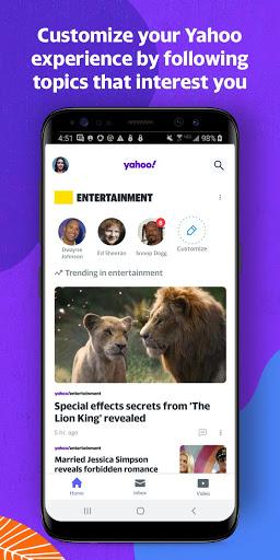 Yahoo - News, Mail, Sports - عکس برنامه موبایلی اندروید
