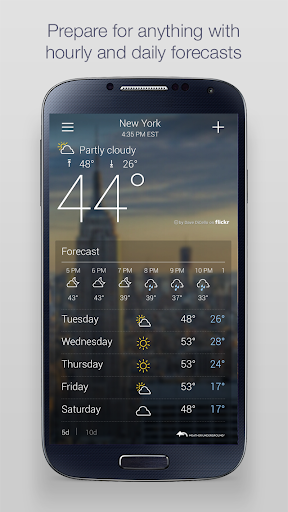 Yahoo Weather - Image screenshot of android app