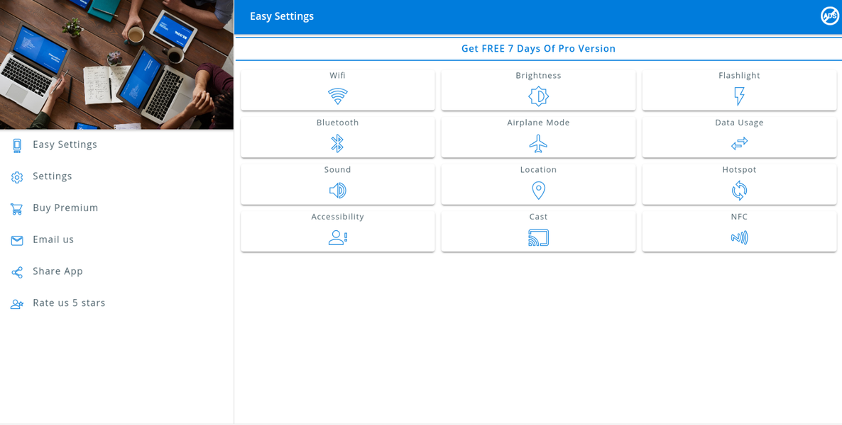 Quick Settings Shortcuts app - عکس برنامه موبایلی اندروید