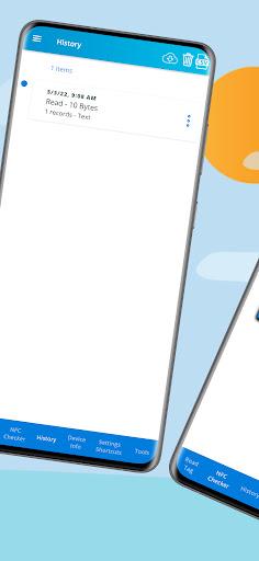 NFC write and read tags - Image screenshot of android app