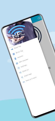 NFC write and read tags - Image screenshot of android app