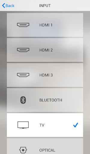 HOME THEATER CONTROLLER - Image screenshot of android app