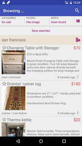 Craigslist best sale changing table