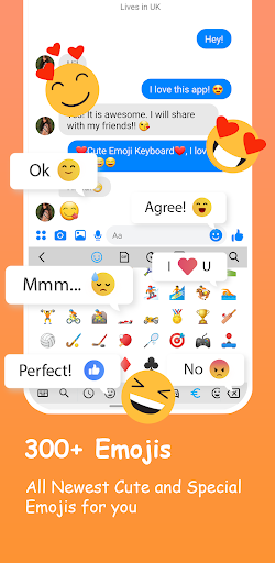 Emoji Keyboard: Fonts, Emojis - عکس برنامه موبایلی اندروید