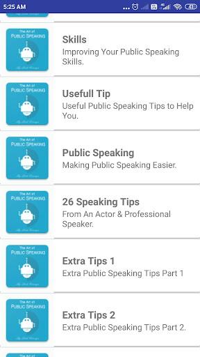 Art of Public Speaking - Image screenshot of android app