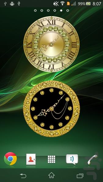 Gold And Silver Clock - Image screenshot of android app