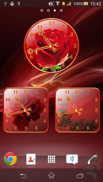 Rose Clock Widget - Image screenshot of android app