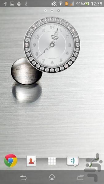 Silver Clock Widget - عکس برنامه موبایلی اندروید
