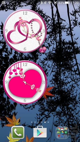 Love Heart Clock widget - Image screenshot of android app