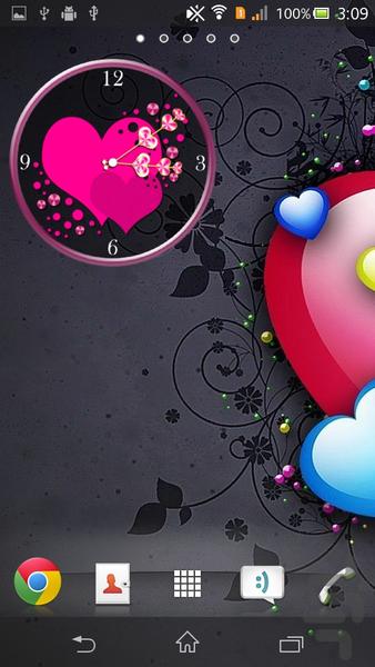 Love Heart Clock widget - Image screenshot of android app