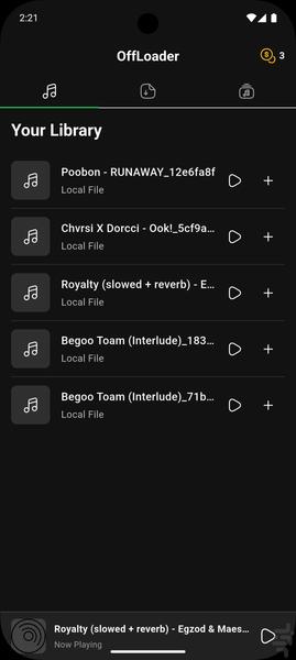 آفلودر - عکس برنامه موبایلی اندروید