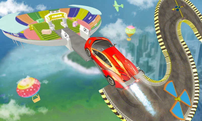 Ramp Stunt Racing Car Game 3D - Gameplay image of android game