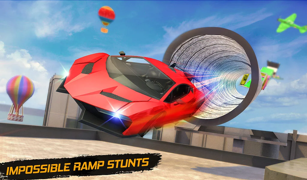 Ramp Stunt Racing Car Game 3D - Gameplay image of android game